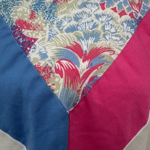 ACT III White and Pink Vintage Short Sleeve Sweatshirt Top - Picture 2 of 7